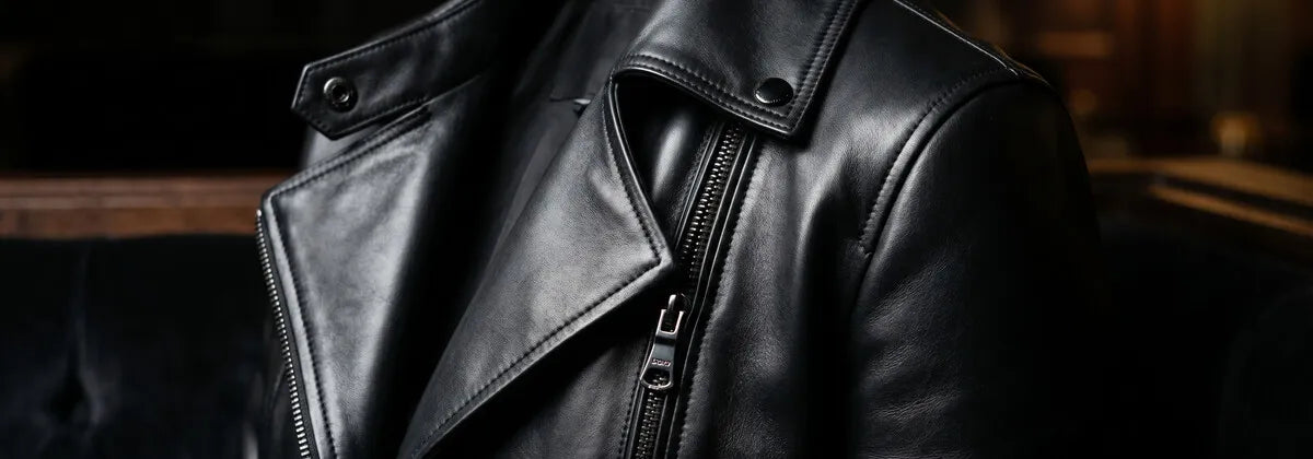 Cazadoras de Cuero Negro para Mujer