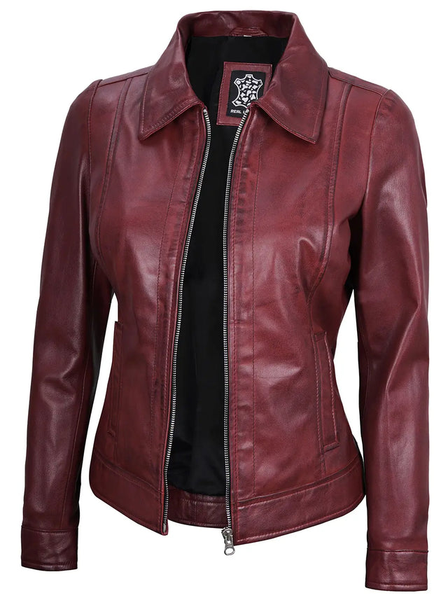 Harrington-skinnjacka v (Mujer)